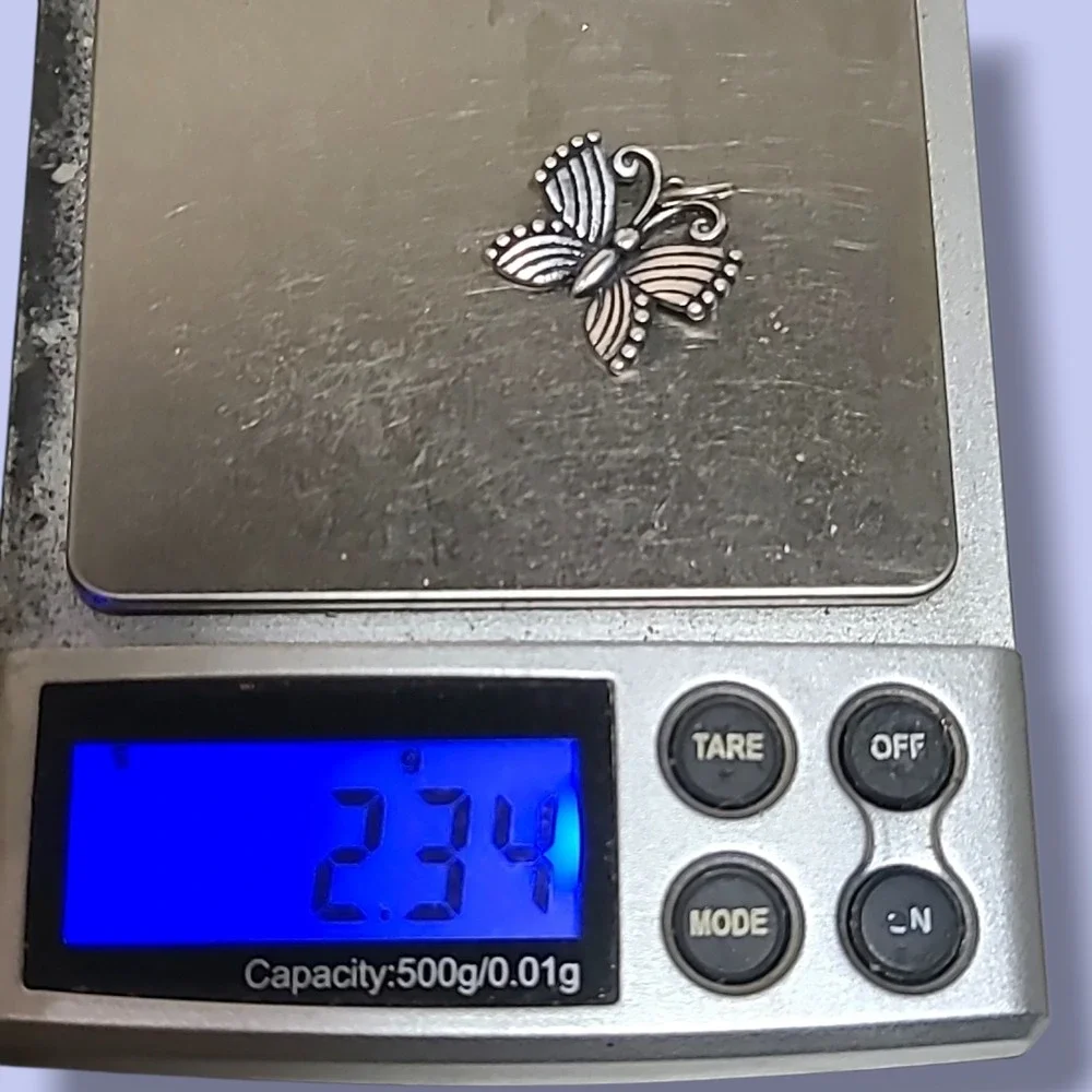 James Avery Sterling Silver Festival Butterfly Charm Pendant Uncut Loop